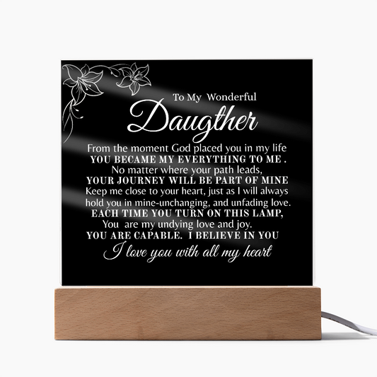 To My Wonderful Daughter/gift/graduation/inspirational